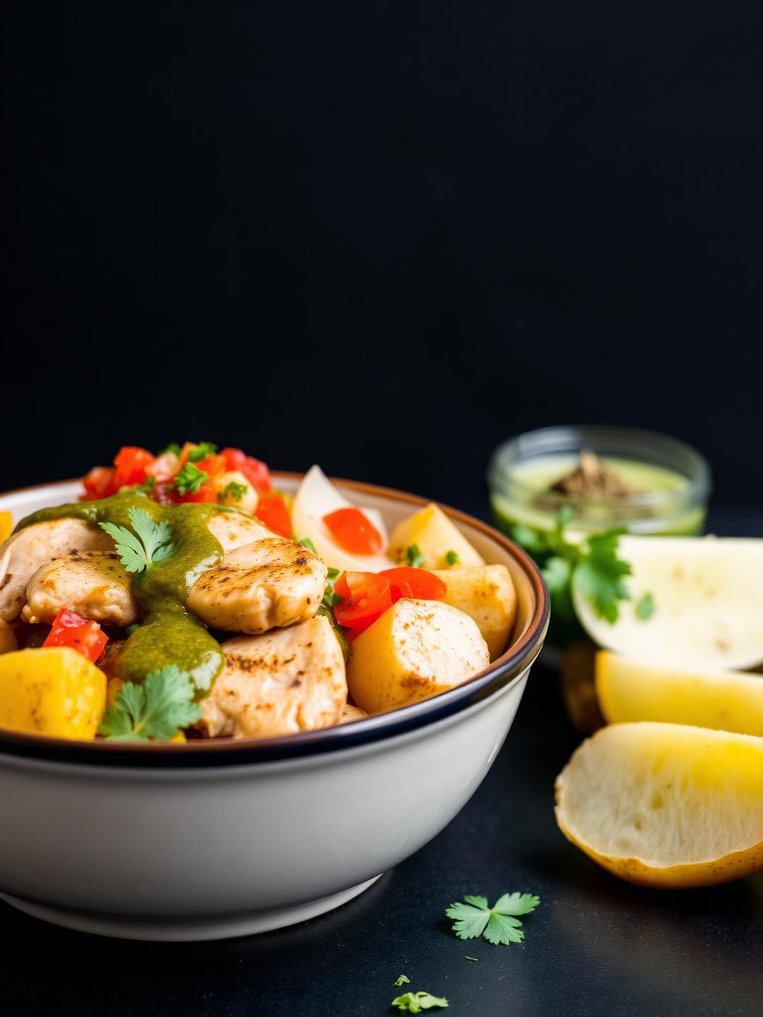 El mix de papas y pollo